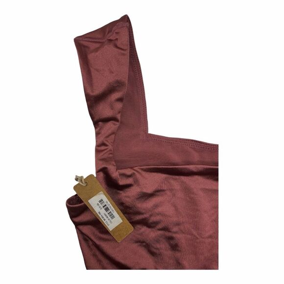 SKIMS Other - Brand New Skims Stretch Berry Satin Square Neck Bralette Size XSmall XS